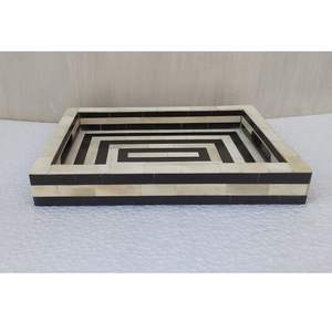 BOOST INLAY TRAY PLATEAU DE SERVICE FAIT À LA MAIN LUXE Os Incrustation Ramadan Petit Déjeuner Alimentaire Fruits Café Thé Plateau Décoratif - Product Image 6