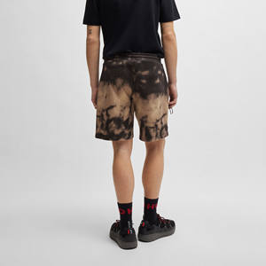 2025 New <b>Men's</b> Acid Wash Vintage Custom Design Heavy Cotton <b>Fleece</b> <b>Shorts</b> Solid Puff Printed Distressed Rhinestone Styles - Product Image 5