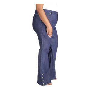 Jeans Flare da Donna Michael Kors con Tasche Zip, Pantaloni Skinny in Denim Stile High Street, Taglia 24W, Chiusura con Elastico in Vita, Blu - Product Image 3