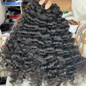 Tissage de cheveux frisés bruts, 100%, non traités, Remy, vison, cheveux bouclés, vente en gros, vendeurs de cheveux - Product Image 4