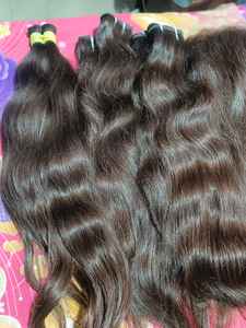 Extensiones de cabello humano rizado natural alineado cutícula de calidad superior de larga duración suave Virgen del sur de la India paquetes al por mayor - Product Image 4