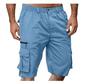 Pantalones cortos Cargo deportivos para correr al aire libre para hombre de alta calidad, pantalones cortos bordados personalizados con múltiples bolsillos, pantalones cortos de Color sólido para hombre - Product Image 4