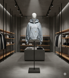 Sweat à capuche en molleton lourd avec fermeture éclair, logo brodé personnalisé, lavage à l'acide, streetwear, imprimé, fermeture éclair intégrale, strass - Product Image 3