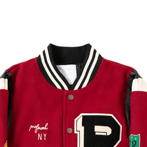 2023 Custom Designs <b>Long</b> Sleeve Baseball Varsity <b>Jacket</b> for <b>Men</b> Wholesale Canvas Blank Letterman <b>Jackets</b> - Product Image 5