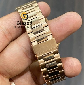 El moderno reloj Hip Hop de acero inoxidable con diamantes cultivados en laboratorio con claridad Vvs eleva la sofisticación de la ropa de muñeca para hombres - Product Image 4