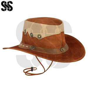 Sombrero de Vaquero de Cuero para Hombre, Estilo Occidental, Ajustable y Duradero, de Alta Calidad, para Montar a Caballo, con Colores Personalizados - Product Image 5