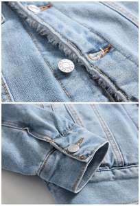 แจ็คเก็ตยีนส์เชอร์ปาขายดีสำหรับผู้ชาย แจ็คเก็ตยีนส์ผ้าฝ้ายทันสมัย ปกพับติดกระดุม แจ็คเก็ตยีนส์ฤดูหนาวสำหรับผู้ชาย - Product Image 3