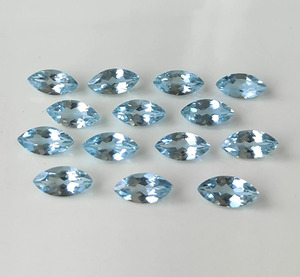 Topacio Azul Cielo Natural AAA, Corte Marquesa 3x1.5mm, Gema Suelta Facetada - Calidad Premium para Joyería, Astrología y Sanación - Product Image 3