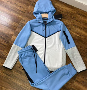 Fabricant en gros de survêtements pour hommes, streetwear, survêtement 100% coton, logo personnalisé, ensemble de jogging pour la course à pied en plein air, léger - Product Image 2