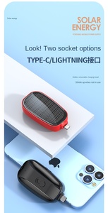 Năng lượng mặt trời Keychain sạc điện thoại di động 1500mAh xách tay năng lượng mặt trời ngân hàng điện sạc điện thoại mini xách tay pin với Carabiner sao lưu - Product Image 6
