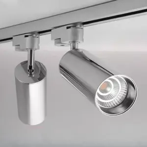 Moderna Lámpara de Riel LED de 30W con Espejo Cromado, Base GU10 de 2 Cables, Cuerpo de Aluminio y PC, para Oficina, Supermercado, Tienda, Riel Magnético - Product Image 6