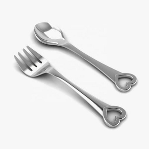 Servidor de cuchara y tenedor de acero inoxidable personalizable con mango de diseño elegante Acabado en espejo plateado Diseño increíble - Product Image 4