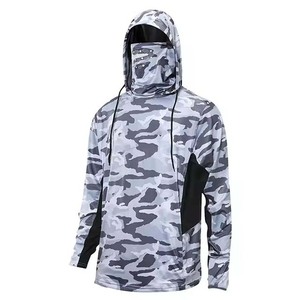 Protection solaire de haute qualité personnalisée Performance extérieure Polyester pêche à manches longues sweats à capuche de pêche bases 100% coton - Product Image 6