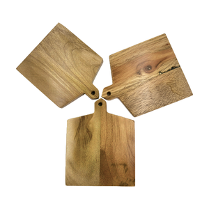 Ensemble de dessous-de-verre en bois d'acacia fait main moderne Ensemble de protection de table de luxe Ensemble de 3 Vente en gros au meilleur prix - Product Image 2