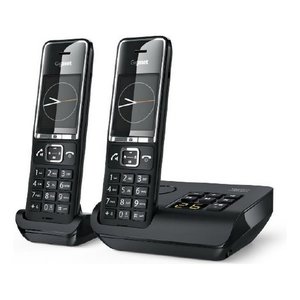 Teléfono Inalámbrico Gigaset Duo con Batería Recargable, Altavoz y Función de Secretaria, Color Negro - Product Image 1
