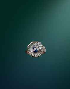 แหวนดีไซน์ยอดนิยมและไม่ซ้ำใคร ประดับเพชรโมอิสซาไนต์ พร้อมพลอยสีม่วง - Product Image 3