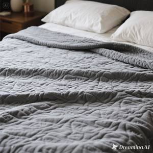 ผ้าห่มขนแกะนุ่มสบายดีไซน์นูนสีเทาขนาดสองเท่าดีไซน์แบบหรูหรา - Product Image 1