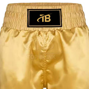 Shorts de boxe faits à la main prêts à combattre qualité d'exportation shorts de boxe personnalisés taille élastique shorts de boxe - Product Image 2
