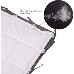 Queen-Size 60'' X 80'' <b>Grey</b> Weighted Blanket with Washable Cotton <b>Cover</b> Waterproof and <b>Quilted</b> for Home and Picnic - Product Image 3
