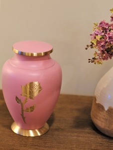 Urna conmemorativa de cobre artesanal | Urna de cremación para cenizas humanas | Urna funeraria decorativa - Product Image 4