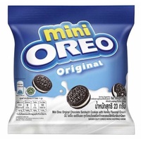 Vente en gros de mini biscuits Oreo 204g, biscuits croustillants à la vanille et au glucose, avec des saveurs de crème et de chocolat, meilleur prix, emballage d'exportation