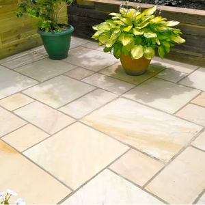 Paquetes de Baldosas de Arenisca Color Menta para Patio, Revestimiento Exterior Beige con Acabado Pulido, Cortado a Medida para Terrazas de Jardín - Product Image 1