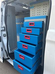 Système d'étagères modulaires pour fourgonnettes OEM, solution de rangement professionnelle pour véhicules, usage industriel, 13 tiroirs, structure démontable - Product Image 4