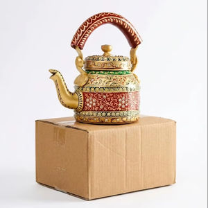 Tetera India Antigua de Alta Calidad Pintada a Mano para Servir Té en Casa, Cafetería o Restaurante - Product Image 1