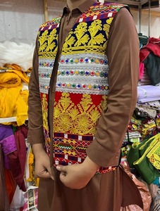 Gilet sans manches pour homme, style afghan traditionnel, fait main, respirant, séchage rapide, pour mariage, festival, export, vente en gros - Product Image 4