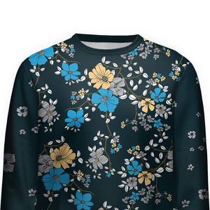 Sudaderas hawaianas de manga larga con cuello redondo informales de otoño para hombre, logotipo personalizado, transpirable, 100% algodón/poliéster, 2 uds. - Product Image 3