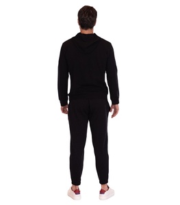 Ensemble de survêtements décontractés personnalisés OEM pour hommes, coupe athlétique, deux pièces : sweat à capuche et pantalon de sport, survêtements de jogging avec logo personnalisé - Product Image 2