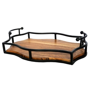 Plateau de service en bois plateau de plat de mariage fait à la main de bonne qualité plateau en bois de service ou plateau de service fournitures de l'inde - Product Image 1