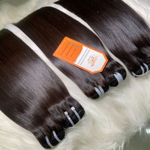 100% pleine cuticule alignée os trame droite Extensions de cheveux meilleure qualité longueur 12 14 pouces prêt à expédier des cheveux humains - Product Image 6