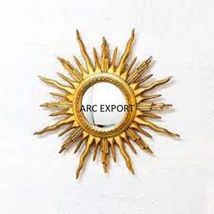 กรอบกระจกหรูหราสีทองรูปดาวพร้อมดอกทานตะวันเงางามกระจกติดผนังตกแต่งผนังขนาดใหญ่มีสไตล์ดีไซน์ศิลปะติดผนัง - Product Image 5