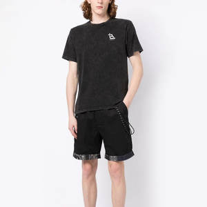 T-shirt délavé à l'acide pour homme, style décontracté, tee-shirt pour tous les jours, look vintage, t-shirt délavé à l'acide pour homme - Product Image 2