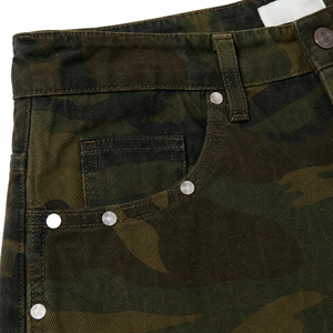 Pantalones Cortos de Mezclilla Holgados con Camuflaje para Hombre, Estilo Urbano, Personalizados, OEM, ODM, Venta al Por Mayor - Product Image 5
