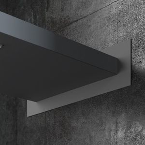 Testa doccia quadrata da 30 mm in acciaio inox nera a parete con Box doccia IX da 1 accessorio per doccia - Product Image 4