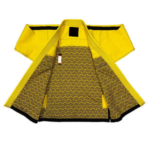 Uniforme de Jiu Jitsu Gi brasileño elástico ligero unisex para adultos, logotipo impreso personalizado, ropa de artes marciales suaves - Product Image 3