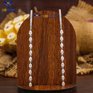 2.652 TDW Pendiente de diamante de corte brillante redondo y pera 18K Oro blanco Labgrown Diamond Hpht/Cvd Diamond LabStone - Product Image 1