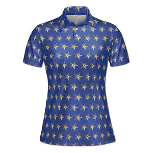 Ordre OES personnalisé de l'étoile de l'Est maçonnique multicolore femmes Polo chemise de haute qualité sur mesure à manches courtes polos - Product Image 2