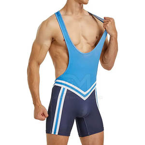 ชุดมวยปล้ำไซส์ใหญ่แบบใหม่ บริการ OEM ผ้าสแปนเด็กซ์/คอตตอน ระบายอากาศ แห้งเร็ว สีและโลโก้ตามสั่ง - Product Image 3