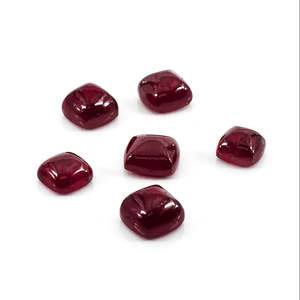 Pierre précieuse naturelle Rubis de Bangkok taille paine de sucre calibrée 8mm 9mm, Couleur rouge, Diamant brillant, Tanzanite, Péridot, Grenat rouge taille trionne - Product Image 2