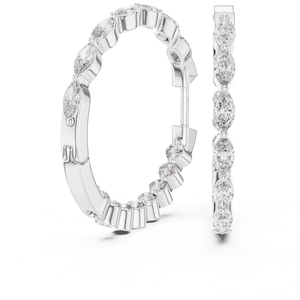 Boucles d'oreilles fantaisie en diamant pour femmes, pierres cultivées en laboratoire, or blanc/jaune/rose, certifiées IGI, bijoux de luxe tendance - Product Image 4