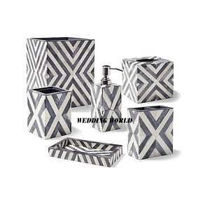 Ensemble de salle de bain en acier inoxydable Accessoires de salle de bain faits à la main de qualité supérieure Ensemble de salle de bain chic et classique - Product Image 3