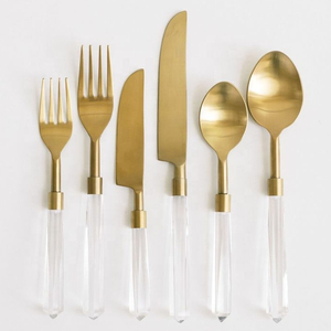 Ensembles de couverts de table décoratifs en acier inoxydable de taille personnalisée avec poignée en métal sans BPA pour les restaurants de luxe la cuisine à domicile - Product Image 5