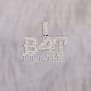 Colgante Personalizado con Letras B4T, Estilo Hip Hop, con Diamantes de Moissanita, Plata de Ley 925, Diseño Moderno - Product Image 1