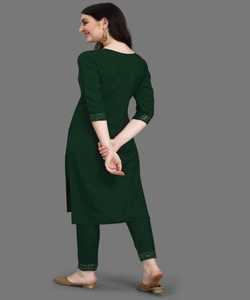 เสื้อเคอร์ติผ้าฝ้ายพร้อมกางเกงสำหรับผู้หญิงผ้าเรยอนพิมพ์ลายพร้อมกางเกงสไตล์อินเดีย - Product Image 5