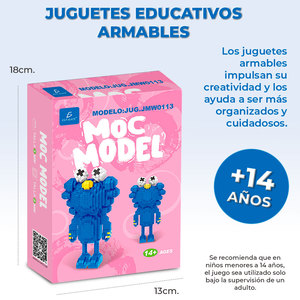 Cookie Monster 1097PCS DIY Educational <b>Building</b> Blocks Toy ABS Plastic Construction <b>Model</b> for Ages 5-7 Years - Product Image 3