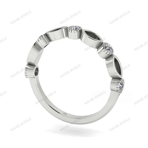 Genuine 925 Sterling Silver <b>Blank</b> Setting Marquise Shape Eternity Vermeil Stackable <b>Ring</b> Good For Resin & Ashes Work Breastmilk - Product Image 5