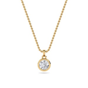 Pendentif solitaire classique en diamant rond taillé 0,30 ct, diamant cultivé en laboratoire, en platine, cadeau d'anniversaire de mariage - Product Image 1